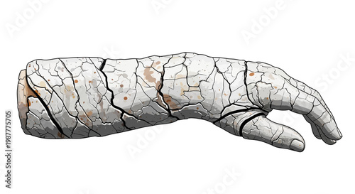 Cracked Marble Statue Arm