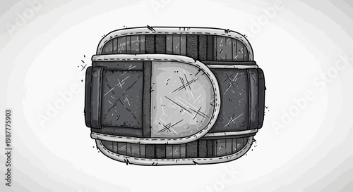 Hand-drawn weight cuff illustration