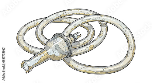Intricate Medical Catheter Device with Tubing