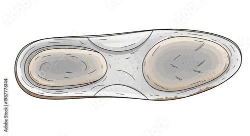 Orthopedic shoe insole, ergonomic design for foot support and comfort