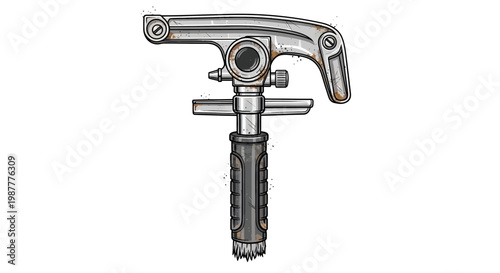 Vintage bicycle handlebar brake lever assembly, retro chrome detail