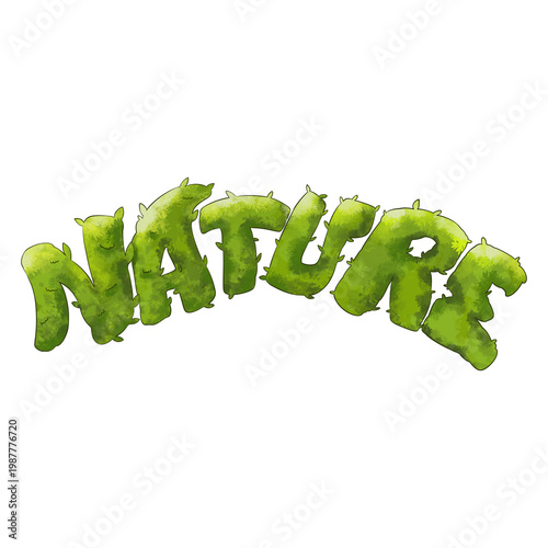 Nature Letter Typography Illustration