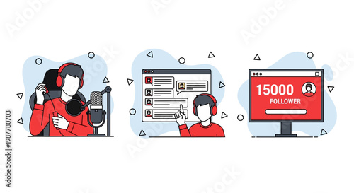 A man host live stream with mic chat and gain many fans on web fast