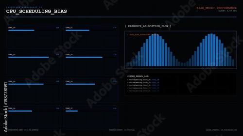 CPU Scheduling Bias Visualization for System Performance Analysis.