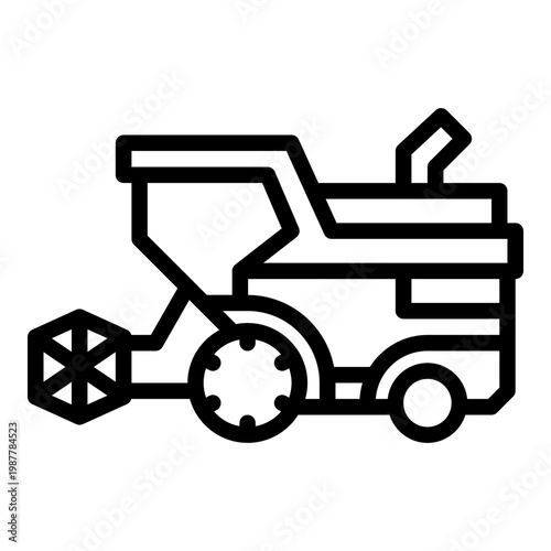 combine harvester icon