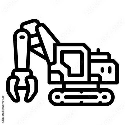 demolition line icon