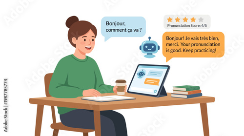 Woman Using Laptop for Online Learning and Communication.