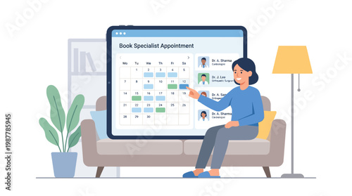 Person Using Digital Tablet for Scheduling and Planning.