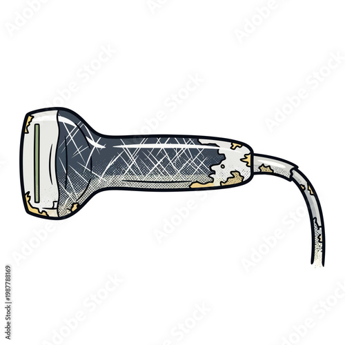 Old, Damaged Ultrasound Probe