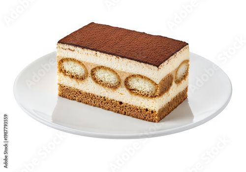 Delicious layered chocolate and cream cake with decorative chocolate drizzle on top