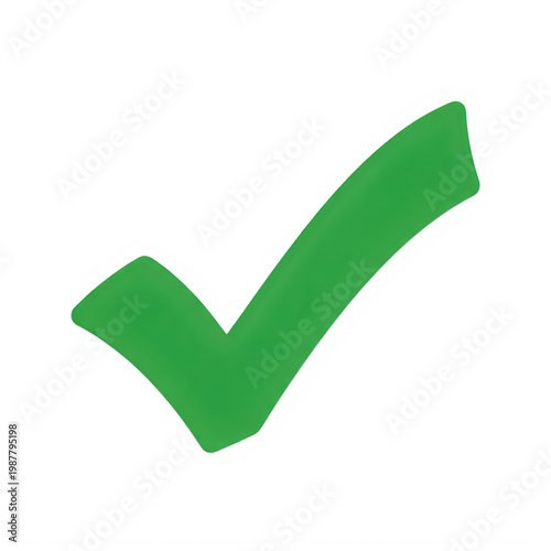 Bright green checkmark symbol indicating approval or confirmation