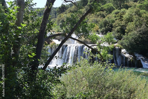 Skradinski buk waterfall located within Krka National Park in Croati