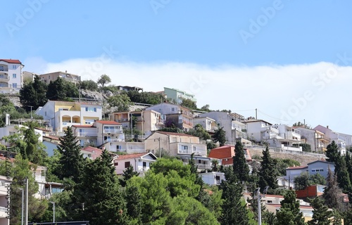 Hillside residential area in Neum, the only coastal town in Bosnia and Herzegovina