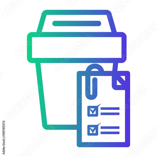 waste recycling Line Gradient Icon