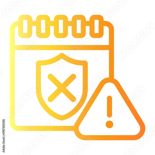 zero day Line Gradient Icon