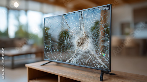 Broken Television Screen: A...
