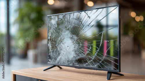 Shattered Screen: A close-u...