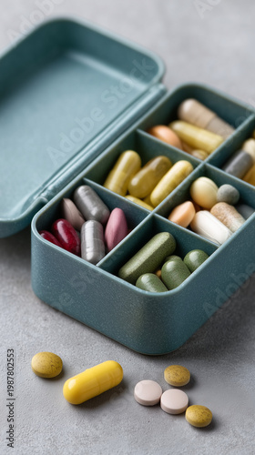 Colorful Capsules and Table...