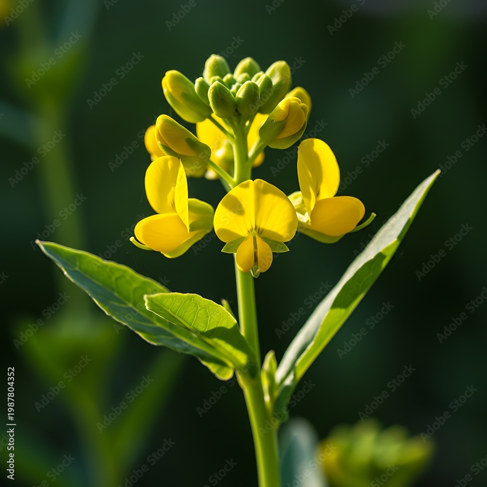 Obraz premium Golden Hour Bloom: Nature's Sunlight Embrace