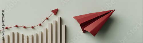Soaring Success: A red pape...