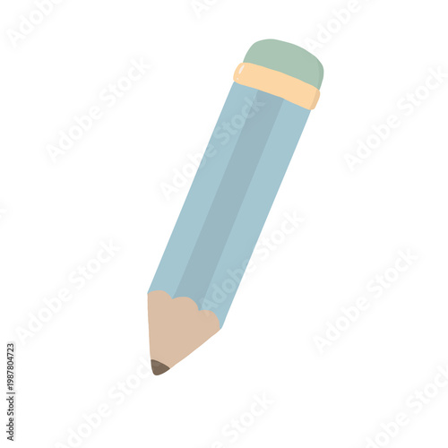 Cute pencil illustration pastel flat style for study planner and stationery design