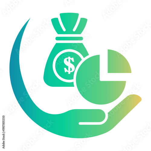 money bag Gradient icon
