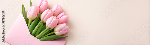 Pink Tulips in Envelope: De...
