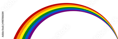 Pride Month banner with LGBT Flag Wave isolated on transparent background. Rainbow or Pride Flag. Pride Rainbow Flag Wave Design Element. Vector Illustration