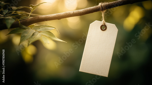 Blank Tag Hanging: A pristi...