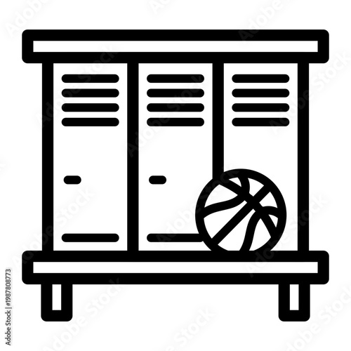 locker room Line Icon