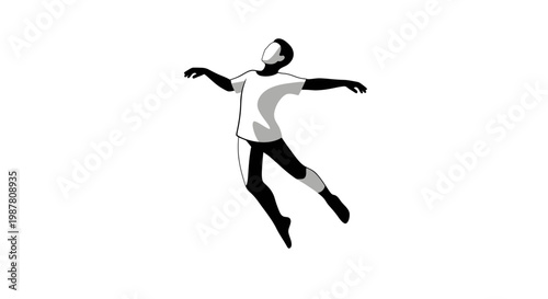 Bild auf Leinwand Man in mid air jumping high.