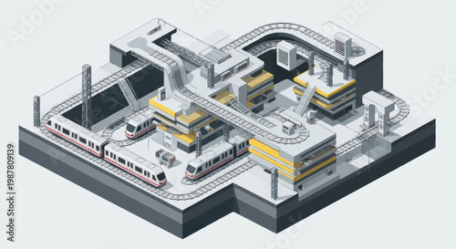 Industrial factory production facility interior.