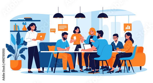 People sitting around a meeting table.