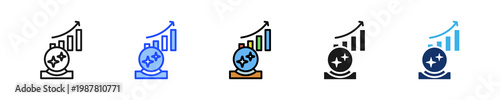 Revenue Forecast Icon Collection With Multiple Styles