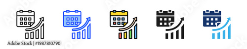 Annual Revenue Icon Collection With Multiple Styles