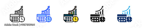 Revenue Timeline Icon Collection With Multiple Styles