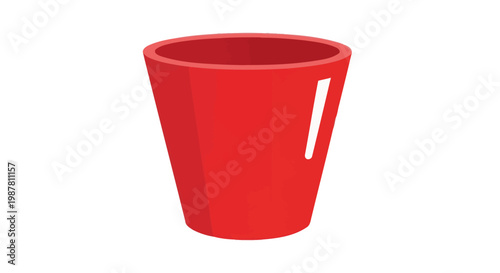 Red plastic disposable party cup.