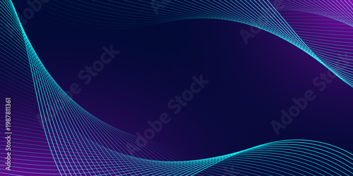 Abstract digital wave background. Design for financial network data analysis and business banner.