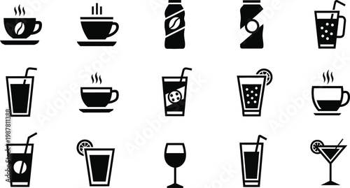 Black and white beverage on white background coffee