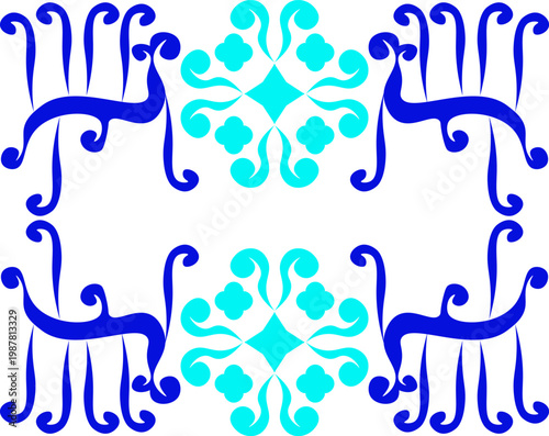 Floral pattern. wood carving pattern