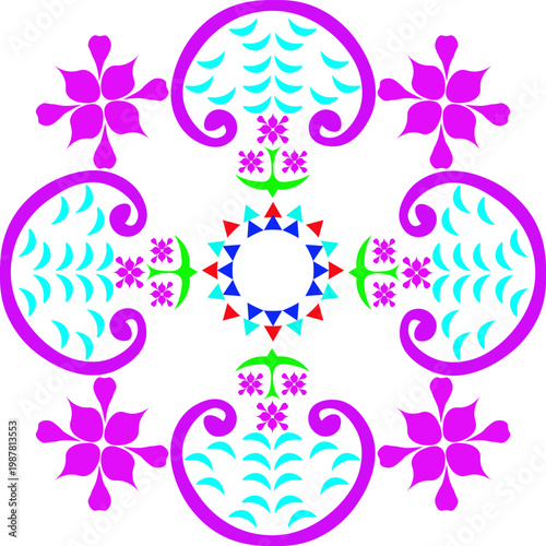 Floral pattern. wood carving pattern