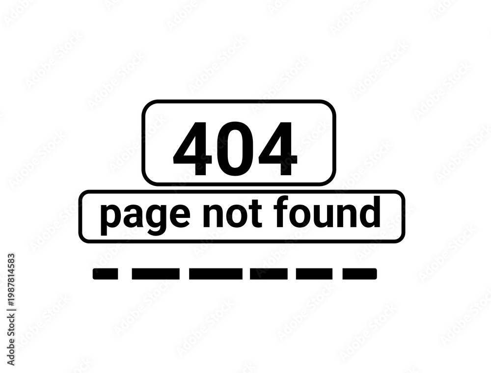 Obraz premium Minimal 404 page not found error icons for web UI, website problems, connection issues, and user interface design