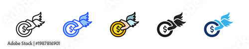 Angel Investor Icon Collection With Multiple Styles