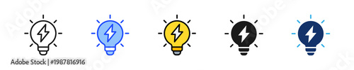 Disruptive Idea Icon Collection With Multiple Styles