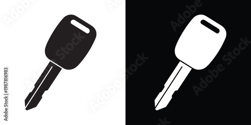 Key icon. Key lock icon. Car, vehicle key flat vector icon