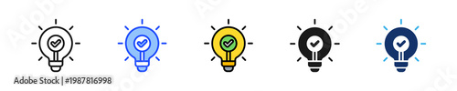 Idea Validation Icon Collection With Multiple Styles