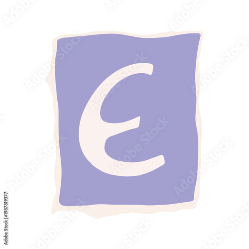 Hand Drawn Ransom Note Alphabet Letters Scrapbook Style Torn Paper Cutout