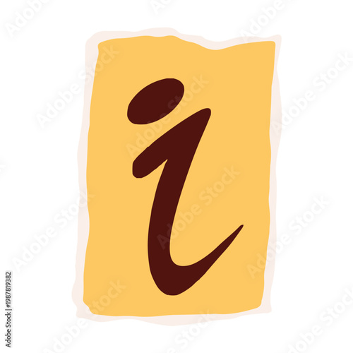 Hand Drawn Ransom Note Alphabet Letters Scrapbook Style Torn Paper Cutout