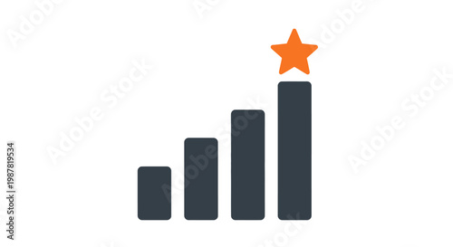 Bar chart with star on top.