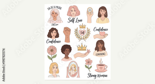 Empowerment Collage: Diverse Women, Self Love, Confidence, Strength, Beauty